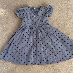 Jane and Jo Gray Heart Print Dress 5